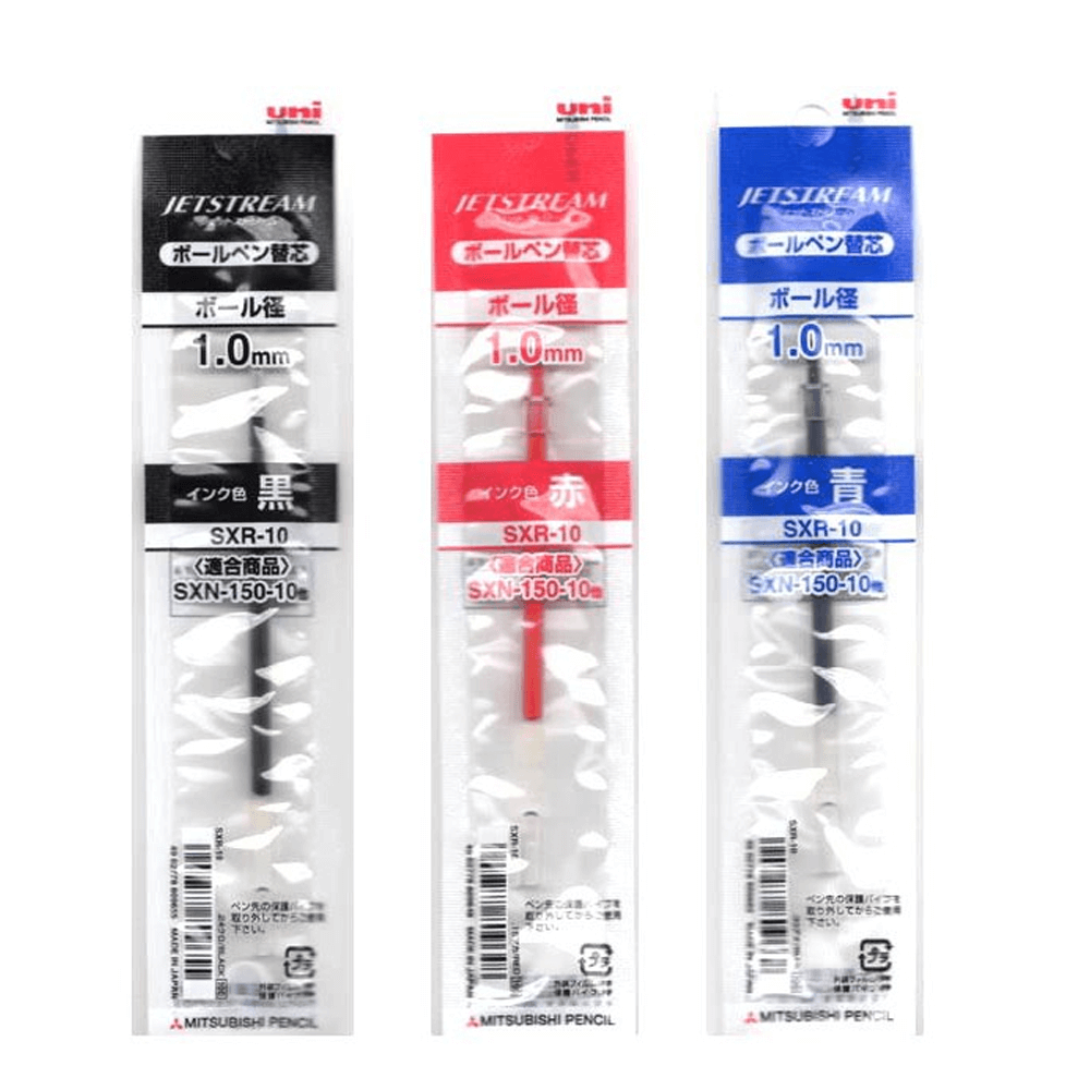 Uni Jetstream Refill ink SXR-10 Repuesto para bolígrafo Jetstream 1.0 mm - Disponible en 3 colores