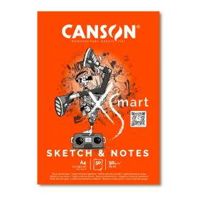 Canson XSmart Block Sketch & Notes A4 (21 x 29,7 cm) - 50 hojas de 90 gms