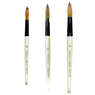 Daler Rowney Graduate - Pincel Wash Redondo, Pelo de Pony Y Sintetico, Mango Corto (Disponible del 18 al 30)