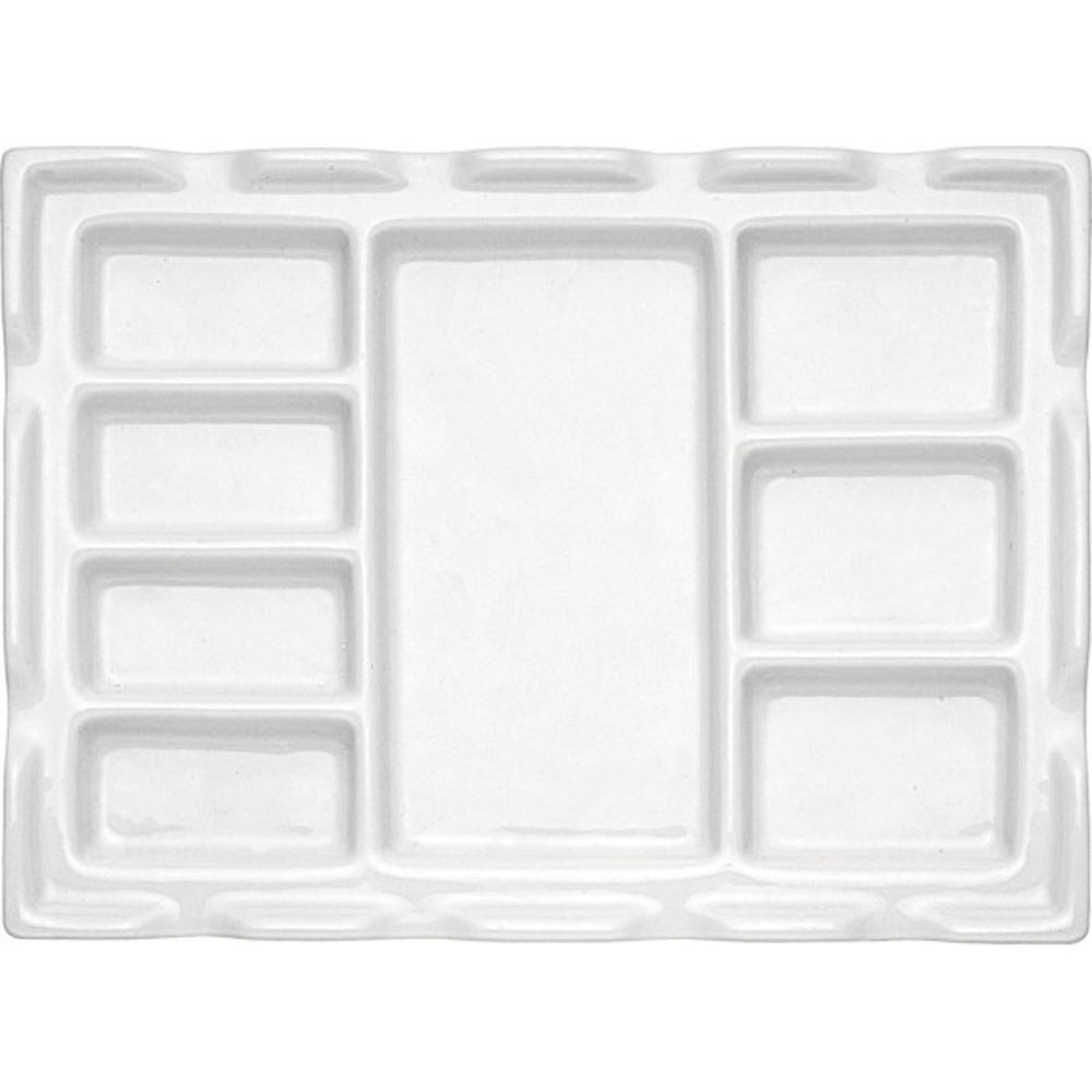 AMI Paleta Mezcladora De Porcelana Rectangular - 8 Espacios