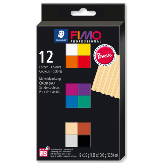 Fimo Professional set 12 Colores - 300g (12 x 25g) 