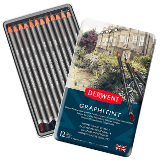 Derwent Graphitint (Gráfito soluble en Agua) - Set de 12