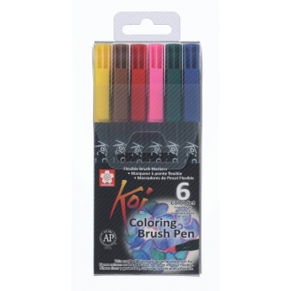 Sakura Koi Coloring Brush - Básicos Set de 6 Colores