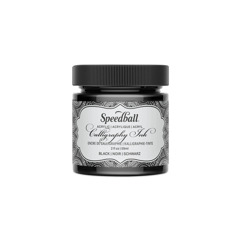 Speedball Tinta Acrílica para Caligrafía Negra - 59ml