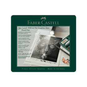 Faber-Castell Pitt Grafito 9000 & Pitt Graphite Matt - Set de 20 Piezas