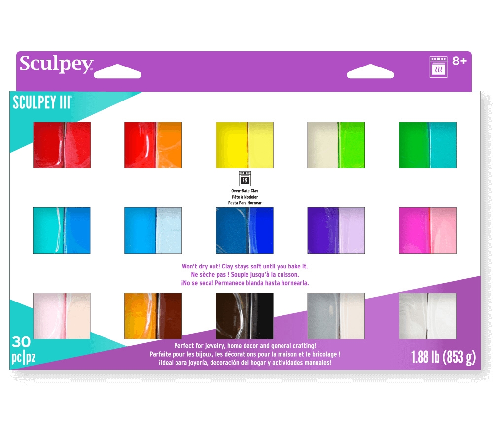 Sculpey III MultiPack 30 Colores - 853g ( 30 x 28g)