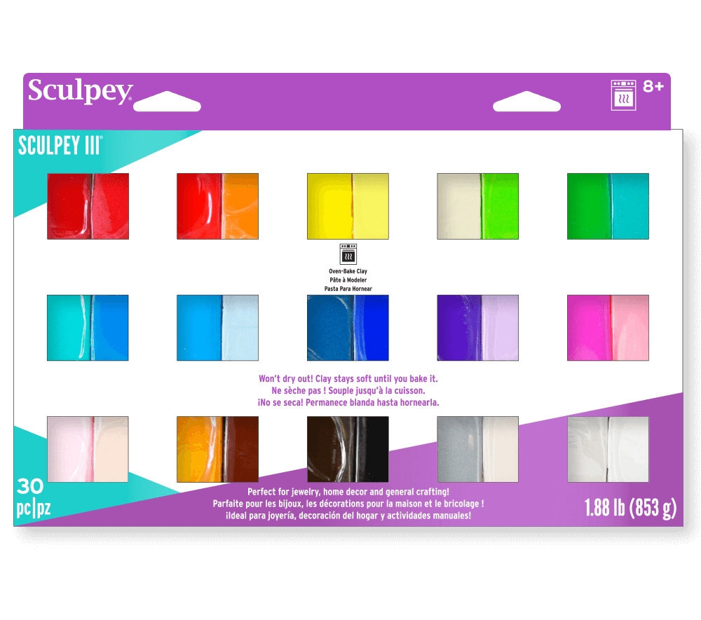 Sculpey III MultiPack 30 Colores 853g ( 30 x 28g)