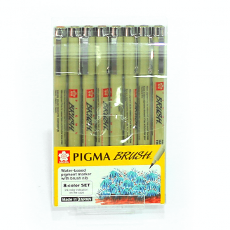 Sakura Pigma Brush Set 8 Colores