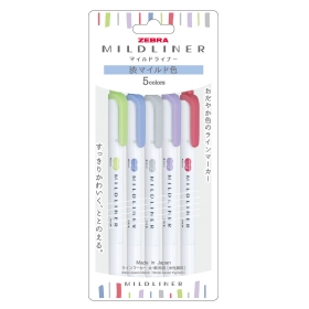  Zebra Mildliner Cool and Refined (WKT7-5C-NC-N) - Set de 5 