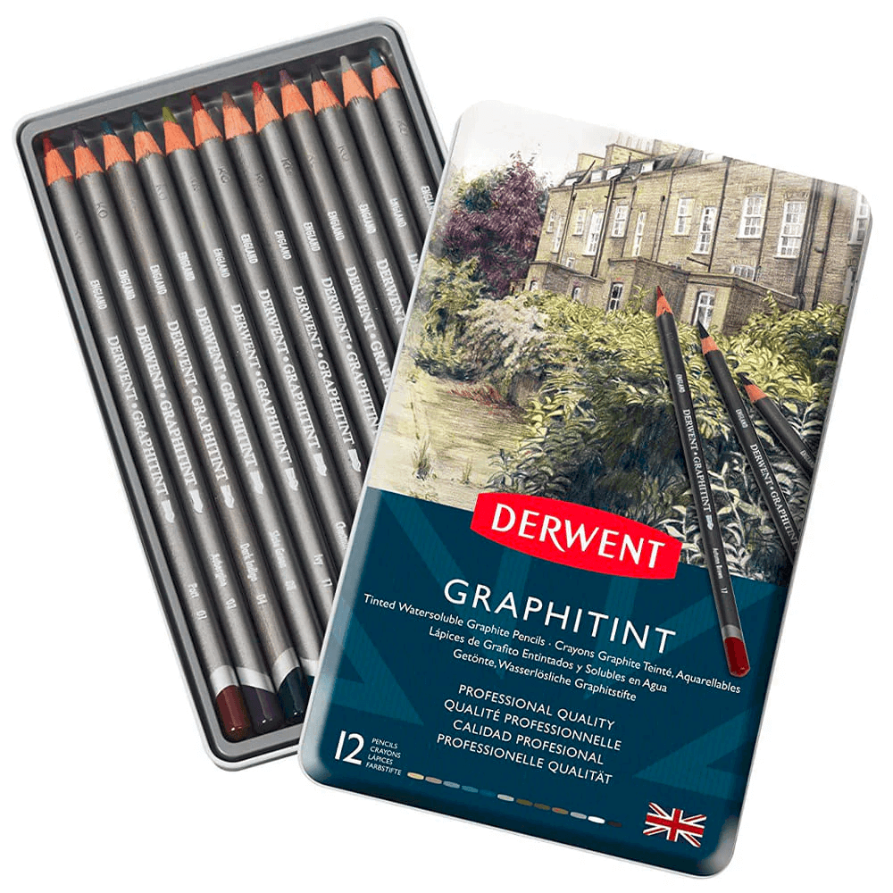 Derwent Graphitint (Gráfito soluble en Agua) - Set de 12