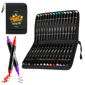 Ohuhu Kakaako Marcadores Acrílicos Doble Punta con Estuche - Set de 30 Colores