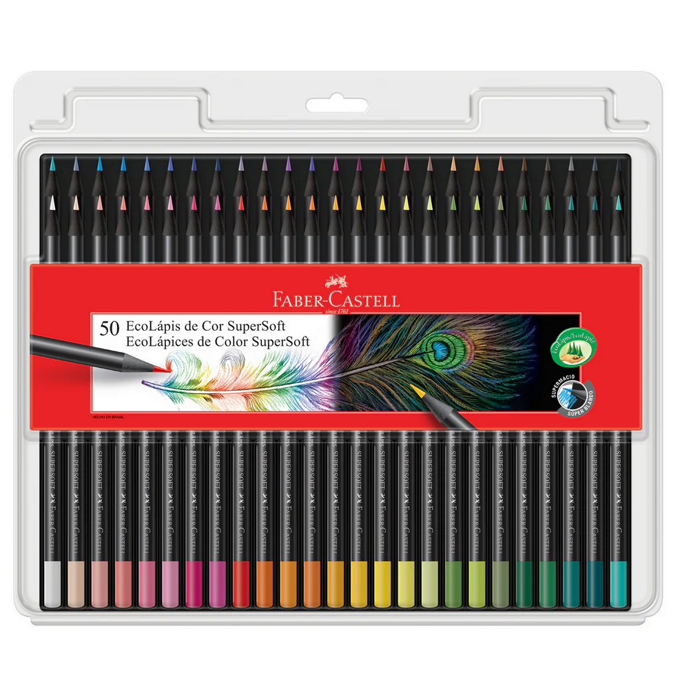 Faber-Castell Supersoft- set de 50 lápices de colores