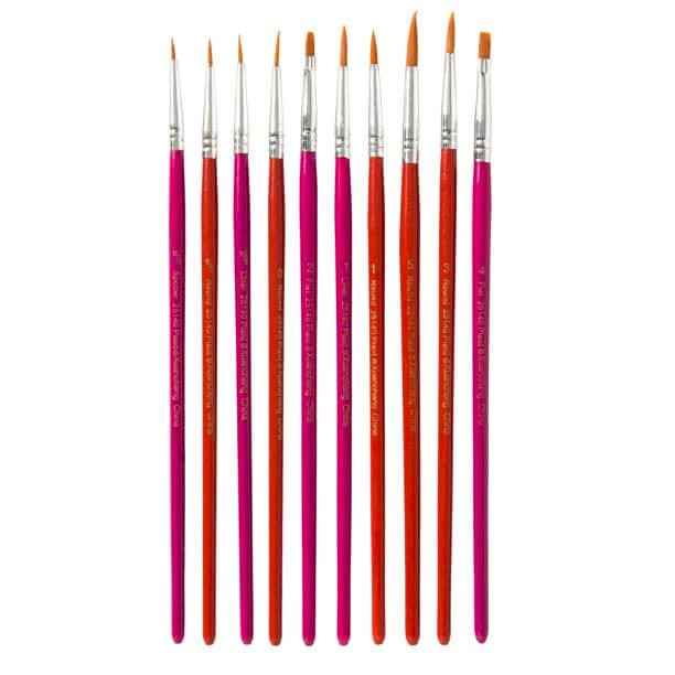 Mod Podge Plaid: Craft Brush Set 1 2 2/Pkg, meerkleurig, 22,86 x 12,06 x 1,16 cm, One Size