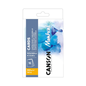 Canson Montval Cards Cartas para Acuarela 10X14,8cm - 16 hojas de 300gsm
