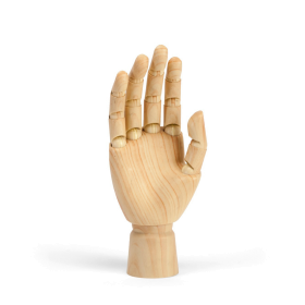 Mano Articulada de Madera - 15 cm