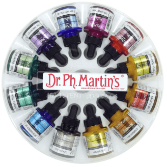 Dr. Ph. Martin's Iridescent Calligraphy Colors 30ml - Set 2 (12 Colores)