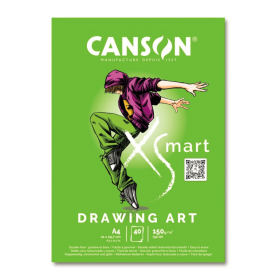 Canson XSmart Block Drawing Art A4 (21 x 29,7 cm) - 40 hojas de 150 gms