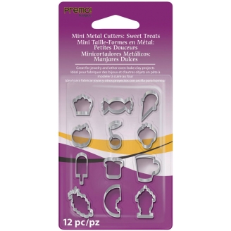 Sculpey Premo! Mini Cortadores de Metal - Manjares Dulces (Set de 12 Unidades)