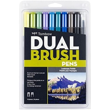 Tombow Dual Brush Pens Paleta Paisajes - Set de 10 marcadores