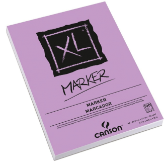 Canson XL Marker A3 (29,7 x 42cm) - 100 Hojas de 70 Gsm