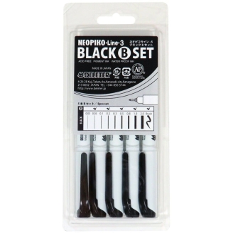 DELETER Neopiko-Line3 Black B - Set de 5 (005, 02, 05, 1, Brush)