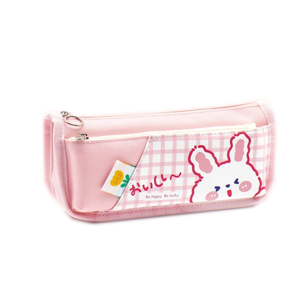 Estuche Rectangular Conejo Rosado kawaii