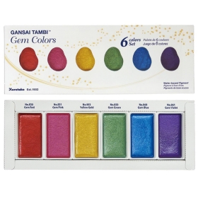 Kuretake Gansai Tambi Gem Colors - Set de 6 Colores