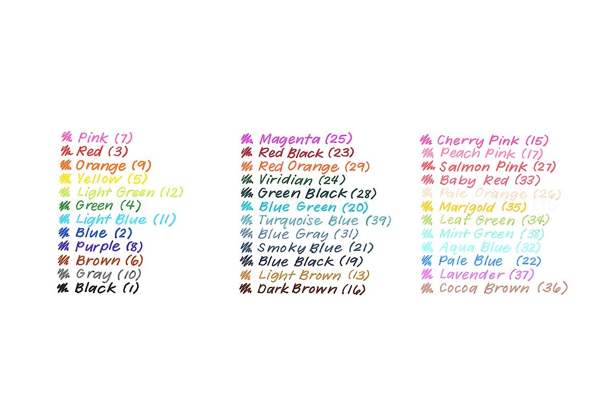 Zebra Clickart Color Chart 