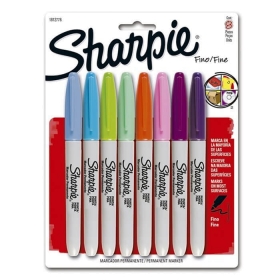 Sharpie Marcador Permanente Punta Fina - Set de 8 Fashion