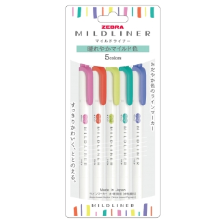  Zebra Mildliner Refresh Bright (WKT7-5C-HC-N) - Set de 5 